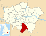 Croydon UK locator map